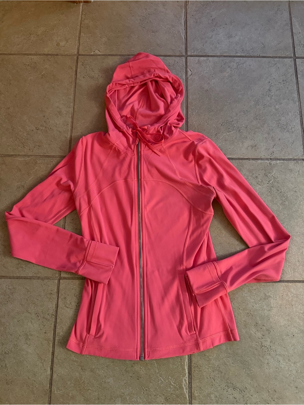 Women's Lululemon Peach/Pink Hooded Zip Up.  Size 8.